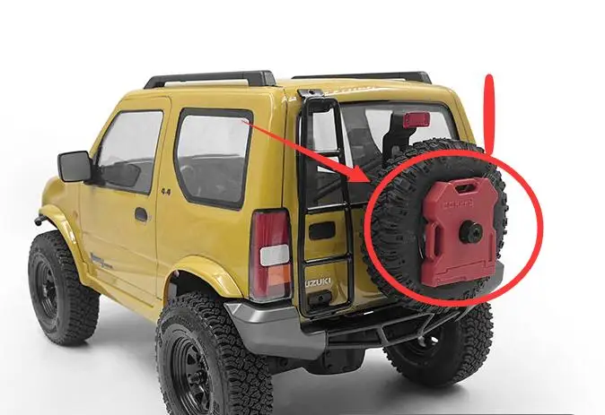 Масштаб 1/10 Радиоуправляемый гусеничный джип Wrangler имитация запасного резервуара