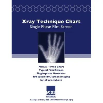 Xray Technique Chart Single-Phase Film Screen |