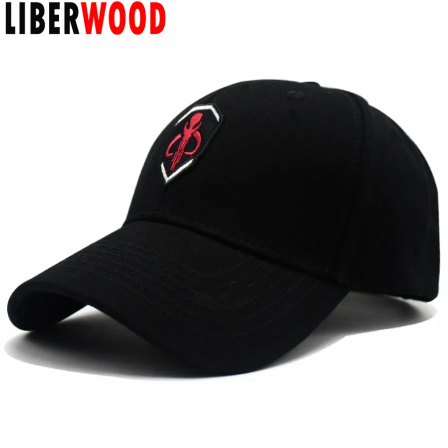 LIBERWOOD вышитые мандалорские охотники за головами Хлопковые бейсболки череп Боба Фетт Боевой Дух Тактическая шапка для мужчин и женщин
