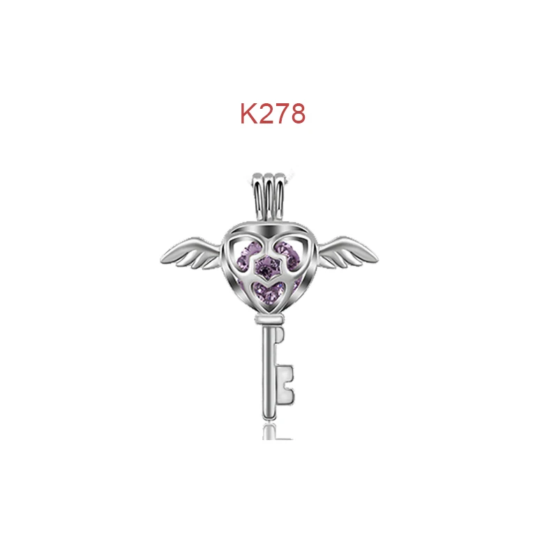 K278N08 EUDORA жемчужная клетка серебряный цвет медальон ароматерапия с парфюмом эфирное масло диффузор ожерелье 8 мм медальон кулон для DIY ювелирных изделий - Окраска металла: K278N08