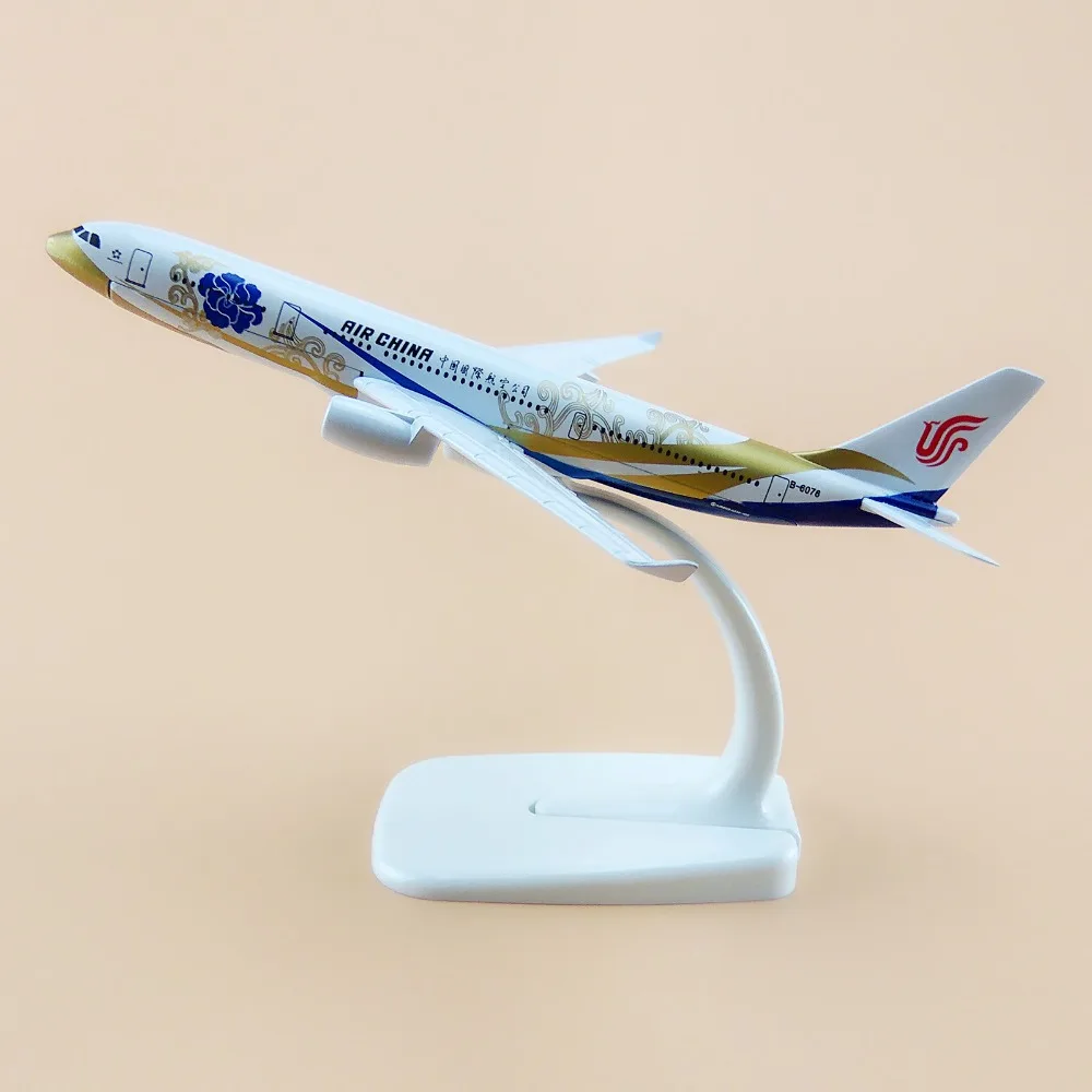 16 см Металл Air China Airbus 330 A330 B 6076 синий пион модель самолета Модель w подставка