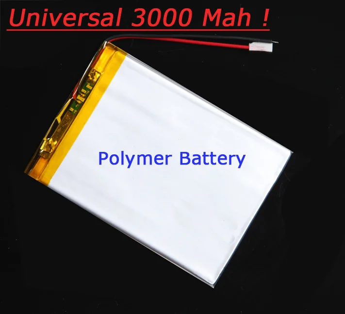 Good Quality 3.7V 3000 mAh Polymer Rechargeable Lithium Li Battery For 7" Tablet PC Built-in Backup Power Free Shipping | Электроника