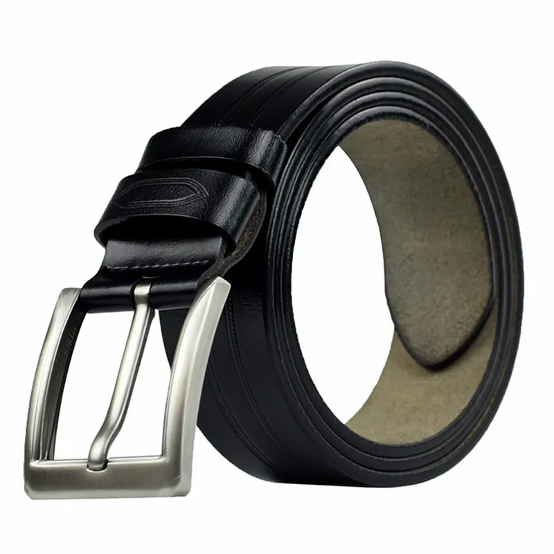 Мужские натуральная кожа ремень мужской досуг pin пряжки ремня тиснением