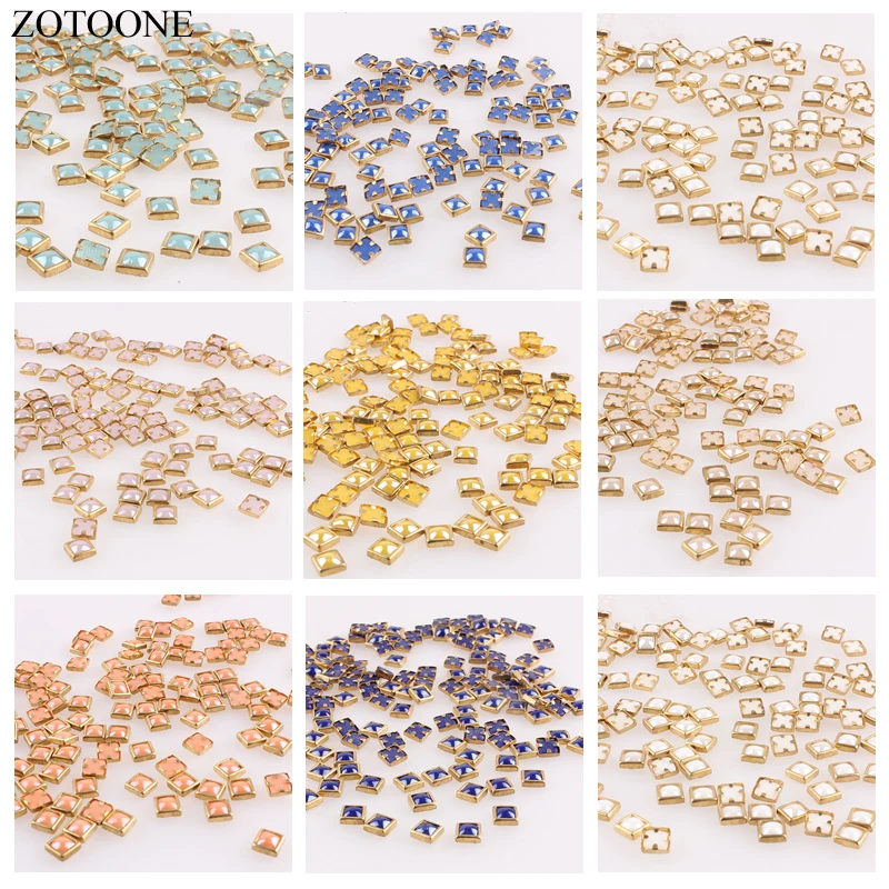 ZOTOONE 100 шт. 4*4 мм DMC Стразы квадратные алмазные кристаллы для украшения камни