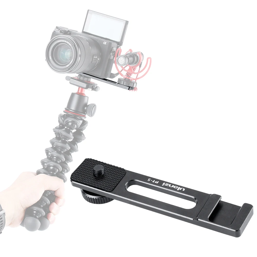 Ulanzi PT-5 Vlogging крепление для микрофона подставка расширения плита пластинчастого типа 1/" винт крепления Холодный башмак для sony A6500 RXO II RX100 VI Камера