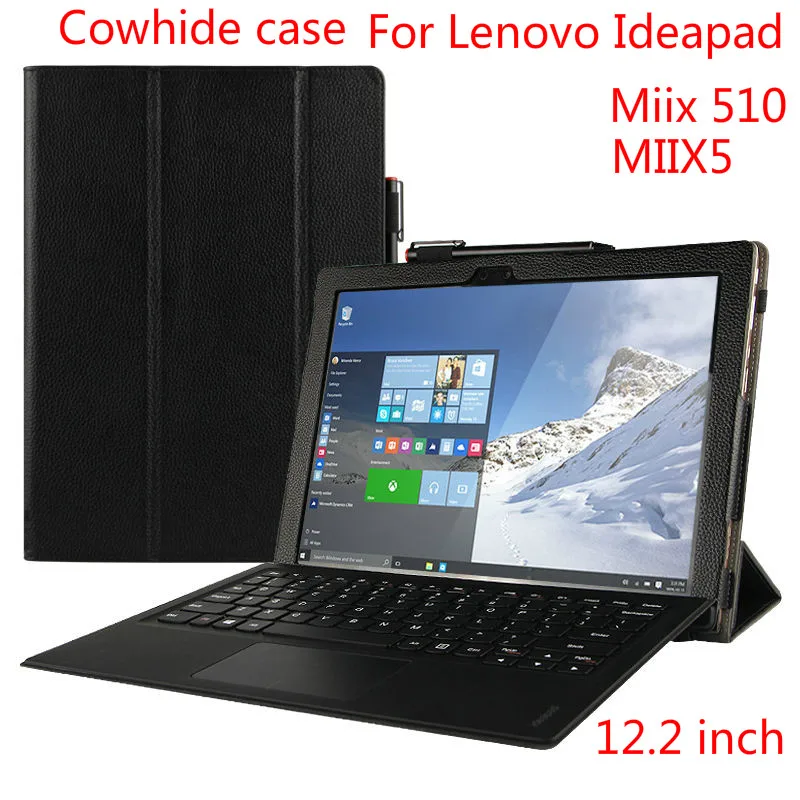 Чехол из воловьей кожи для lenovo Ideapad Miix 510 12,2 дюймов, защитный смарт-чехол из натуральной кожи, защитный чехол для MIIX5, защитная крышка 12,2"