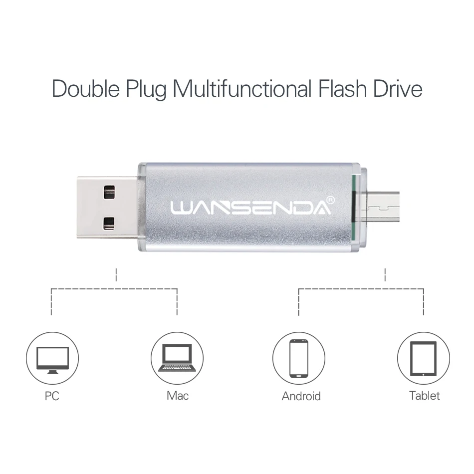 Wansenda металлический USB флеш накопитель 4 гб 8 16 32 64 128 256 гб|USB флэш-накопители| |