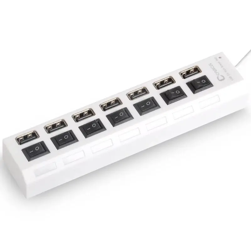 Высокоскоростной usb-концентратор Cliry с 4/7 портами и переключателем включения/выключения питания, расширитель, адаптер с несколькими конвертерами для MacBook, ПК, ноутбука