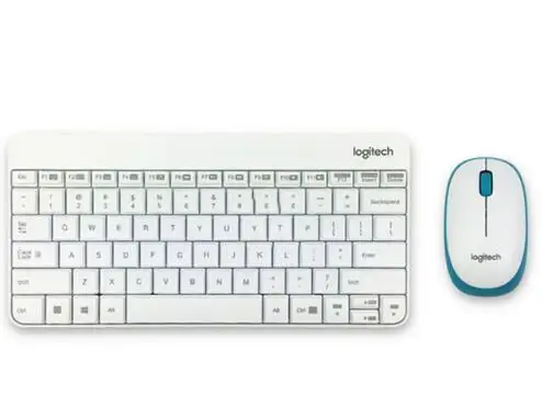 Logitech MK245 Nano клавиатура мышь комбо Эргономика клавиатуры и мыши водонепроницаемый эргономический набор мини - Цвет: Белый