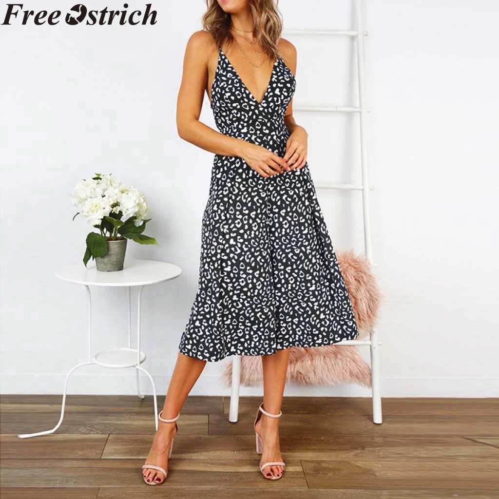 Женский Летний комбинезон с широкими штанинами Длинный свободный на лямках