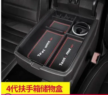 Car styling ABS Black Central Storage Pallet Armrest Container Box For Teramont/Atlas 2017-2018 1PCS | Автомобили и мотоциклы