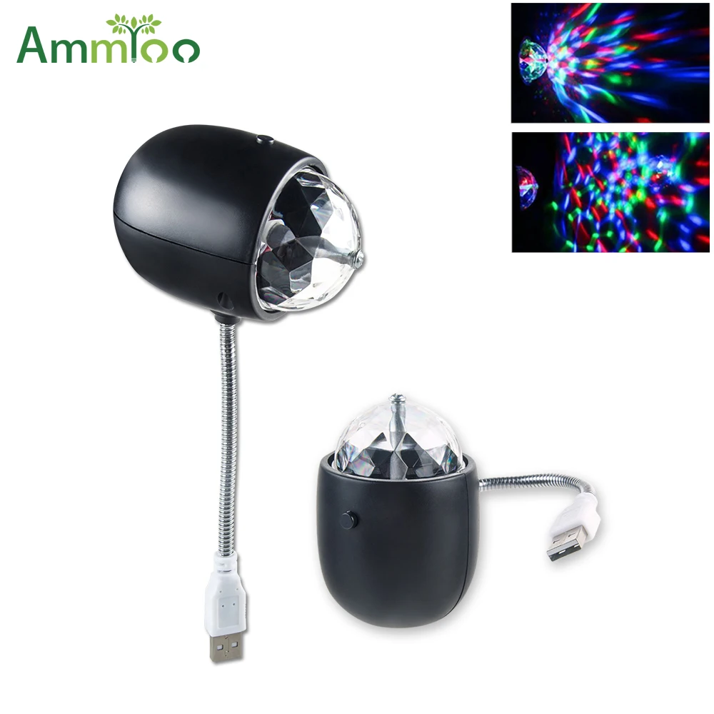 Фото AmmToo USB Power Mini led Stage Light Colorful Rotating Magic Ball Lamp Disco Party Bar Decor Lighting Effect & White Desk Лампы и AmmToo USB Power Mini led Stage Light Colorful Rotating Magic Ball Lamp Disco Party Bar Decor Lighting Effect & White Desk Лампы и
