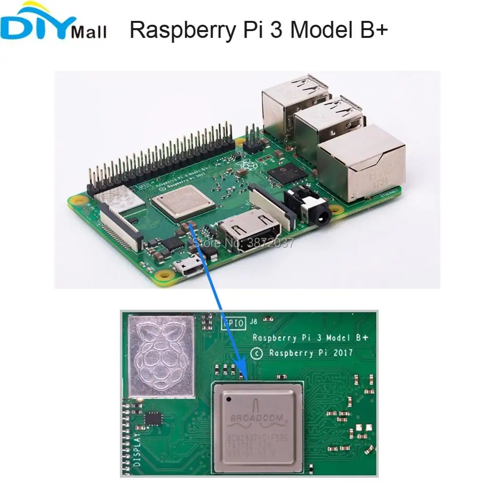 Оригинальный Raspberry Pi 3 Model B + RPi 3B плюс материнская плата 1 4 ГГц 64 битный Процессор