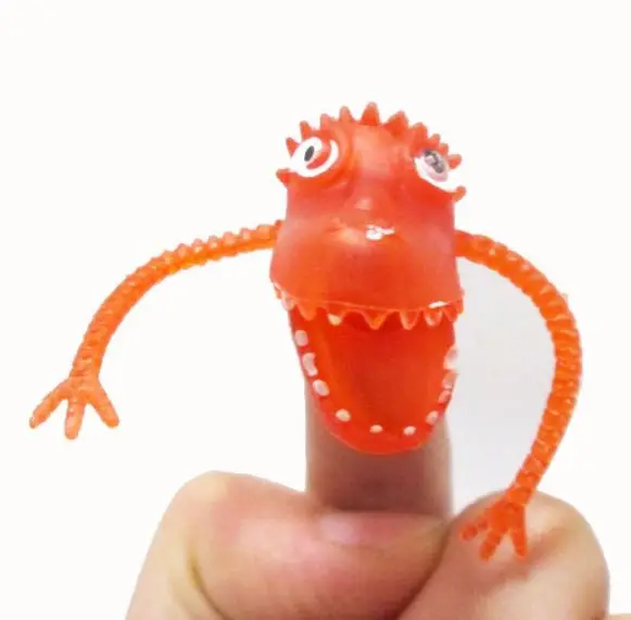 

10 Pcs/lot Novelty fright Dinosaur finger puppets assortment differ shapes colors loot pinata party bag fillers favor gifts
