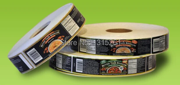 Этикетка для еды в рулоне самоклеящаяся этикетка на клейкой основе полноцветная