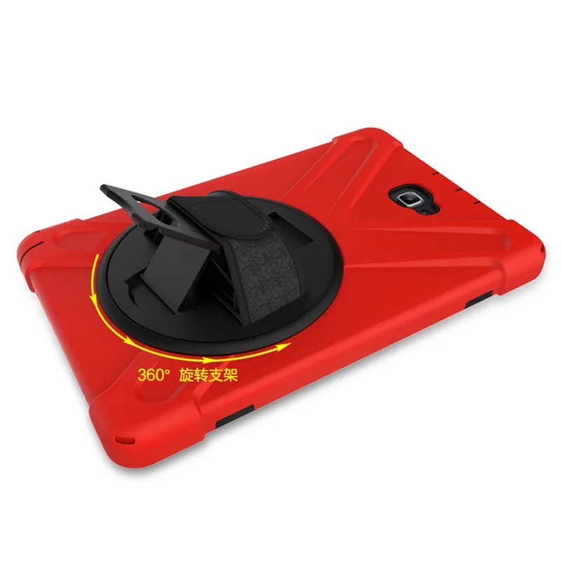 

Tablet Case for Samsung Galaxy Tab A A6 10.1'' with S Pen P580 P585 Silicone Shockproof Hard Stand+Hand Strap Back Cover