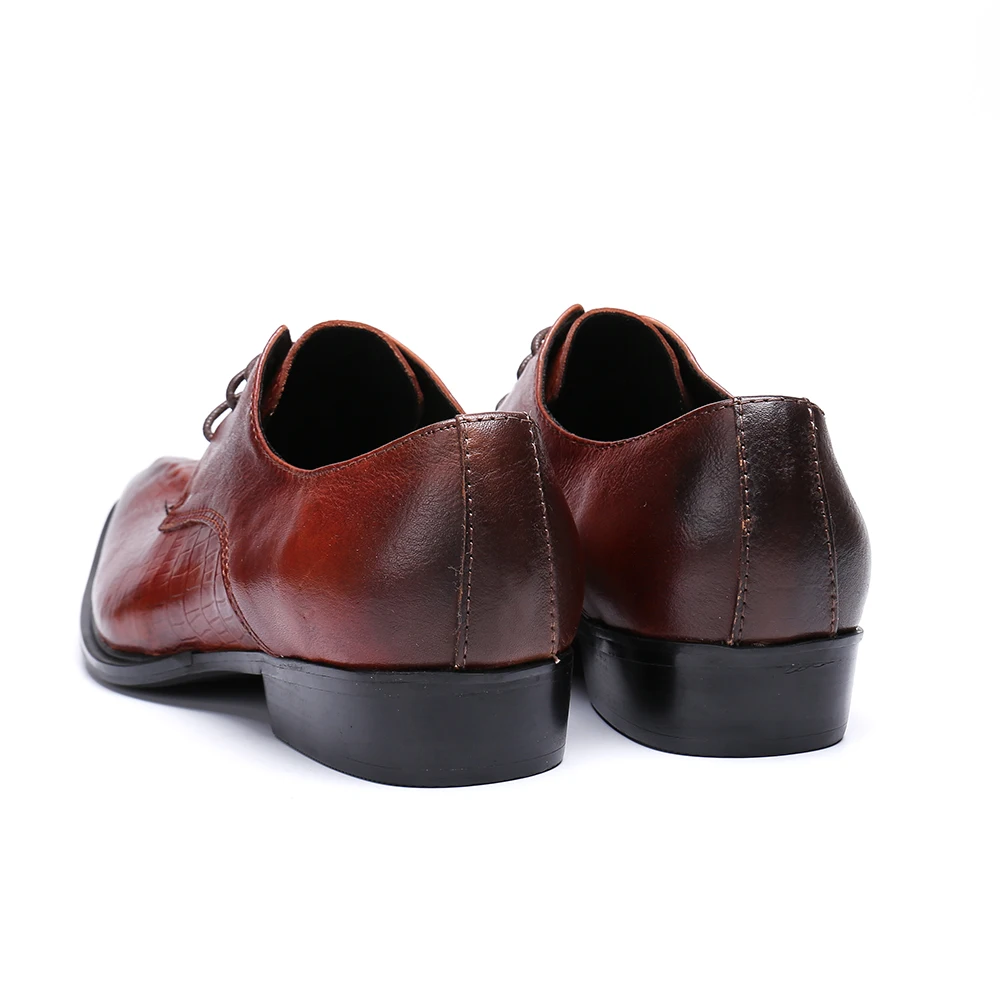 

Christia Bella British Style Genuine Leather Men Office Shoes New Fashion Large Size Pointed Toe Lace Up Formal Party Shoes