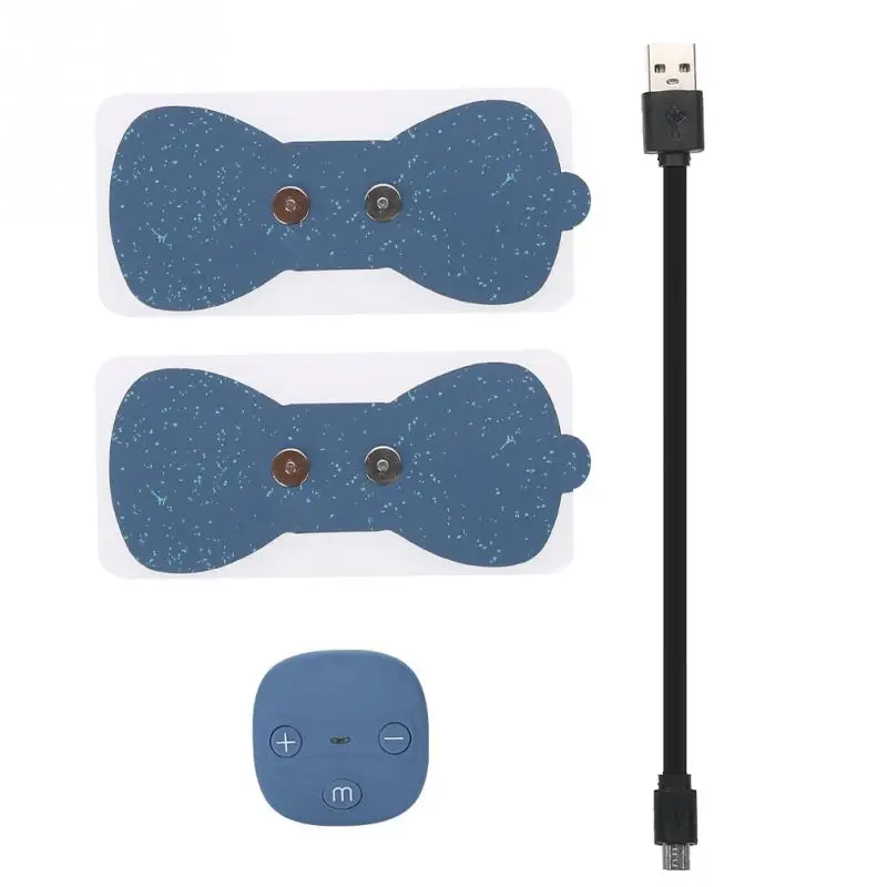Синий USB Электрический низкочастотный ток импульсный массажер колодки для плеча шеи талии руки и ноги массаж релаксации - Цвет: Синий