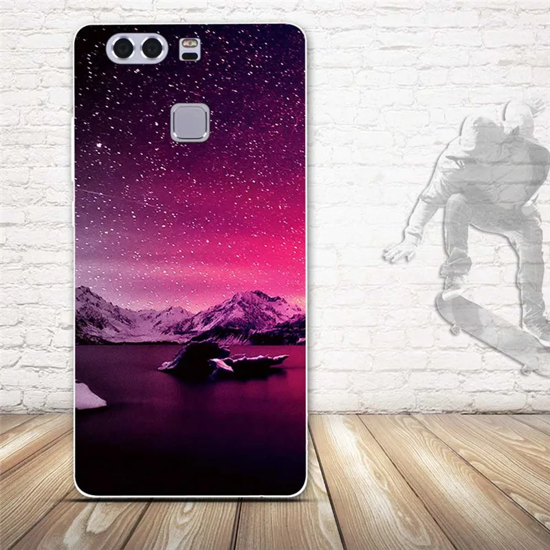 Чехлы из ТПУ чехол для Huawei P9 Чехол мобильного телефона мягкого силикона Fundas EVA-L09
