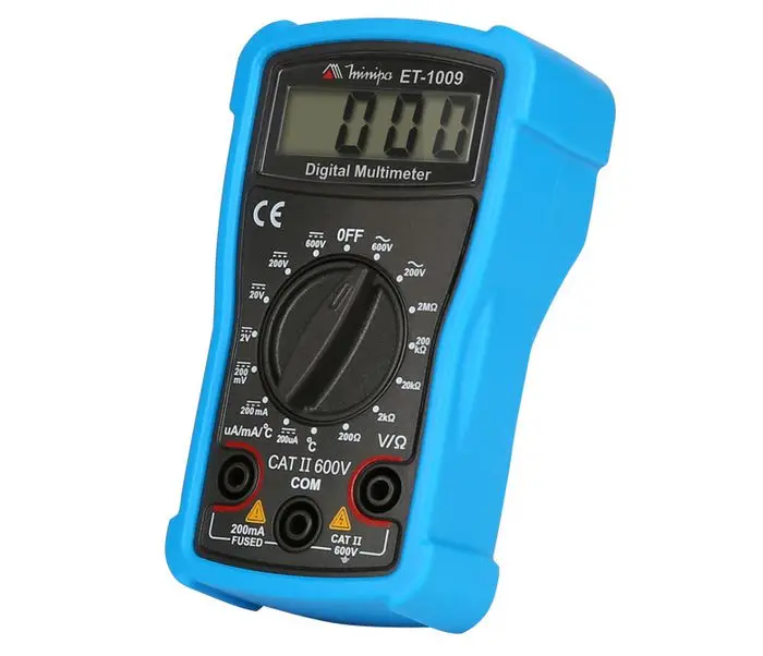 Мини карманный цифровой мультиметр Minipa ET-1009, высокоточный, цифровой дисплей 3 1/2, измеренная температура, анти-ожога