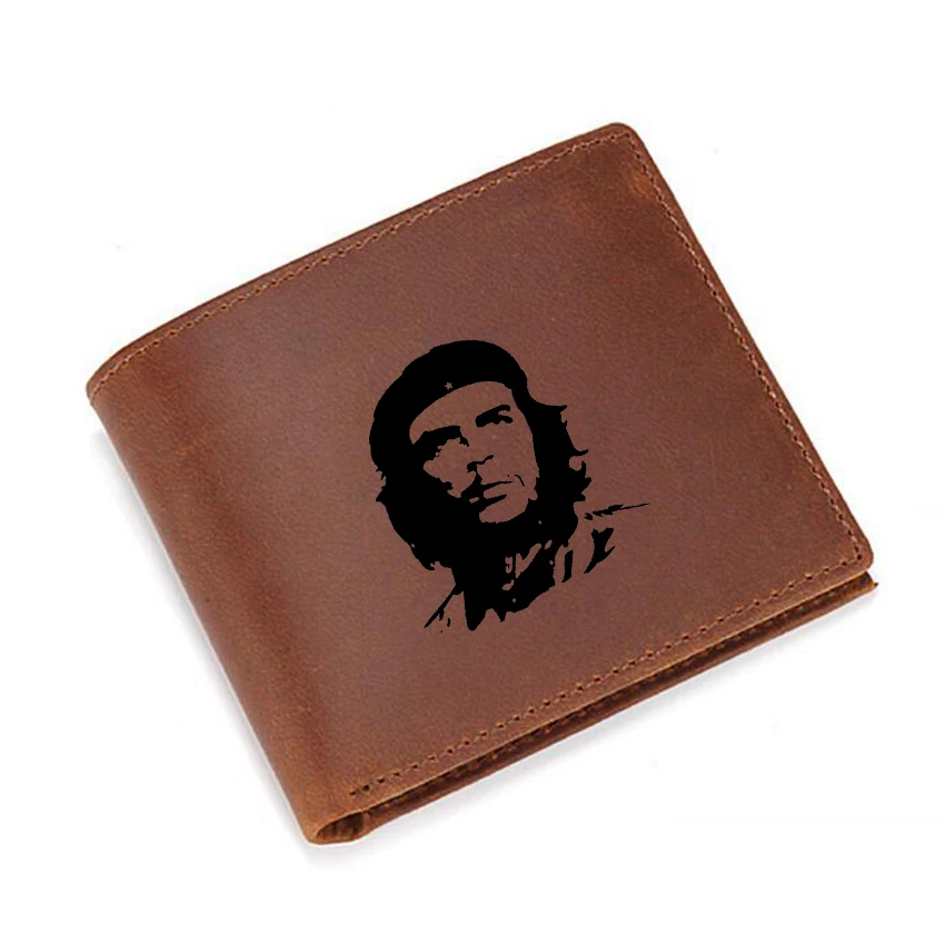 Che Guevara, мужские кошельки из натуральной кожи, короткие кошельки, цена в долларах, RFID Блокировка, много держателей карт, карман на заказ, мужской кошелек