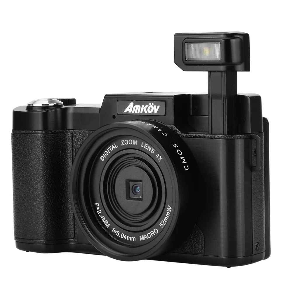 AMKOV CD-R2 Digital Camera Video Camcorder 800W Pixel With 3&quot TFT Screen UV Filter 0.45X Super Wide Angle Lens LED Flash Light |