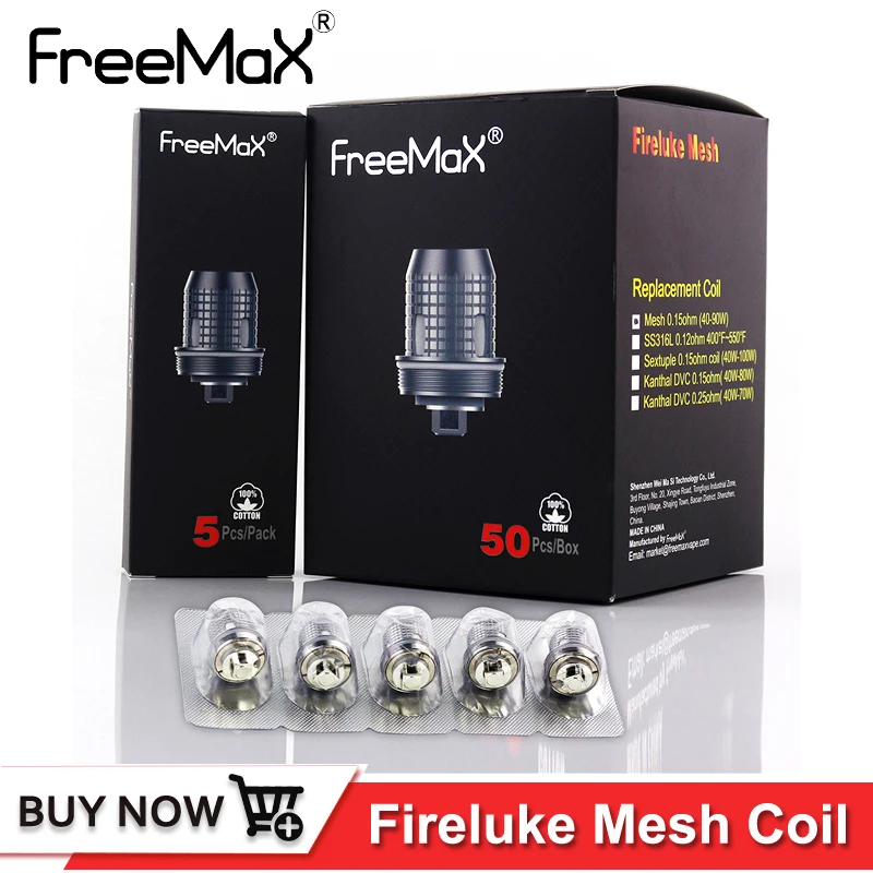5 шт. оригинальная сетчатая катушка Freemax Fireluke 0 15 Ом электронная сигарета вейп