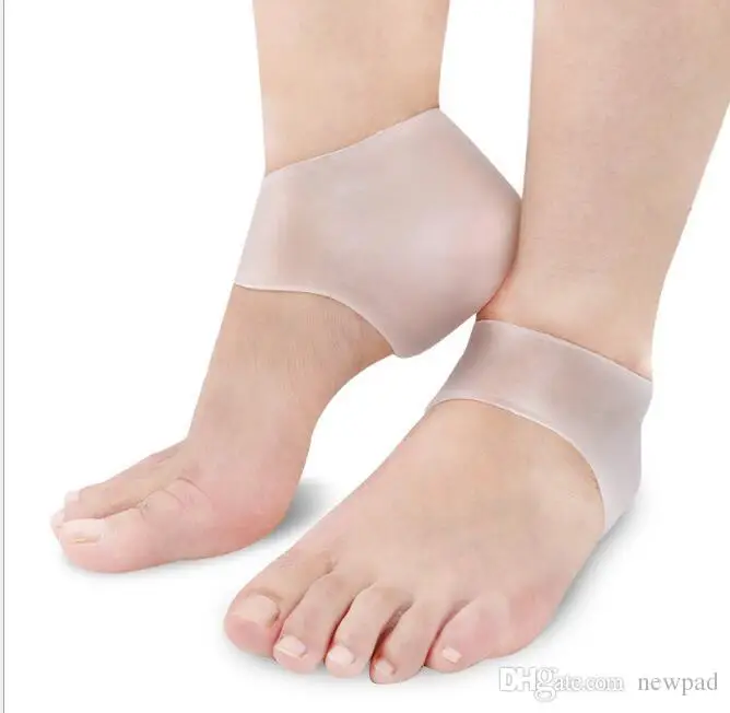 売る 100 Pairs Dhl シリコーンゲル足ヒールプロテクター靴下クラック防止クッション足パッドソフトアンチスキッド足ケアツール肌トーン 4 共同