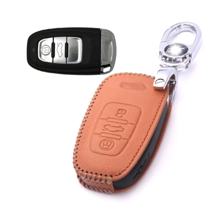Новый кожаный чехол для ключей с 3 кнопками и дистанционным управлением брелок