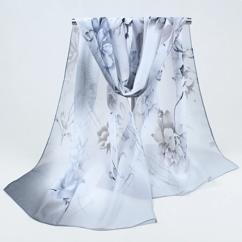 Новый Модный женский шифоновый теплый шарф в рубчик шаль летняя шарфы FZ039 |