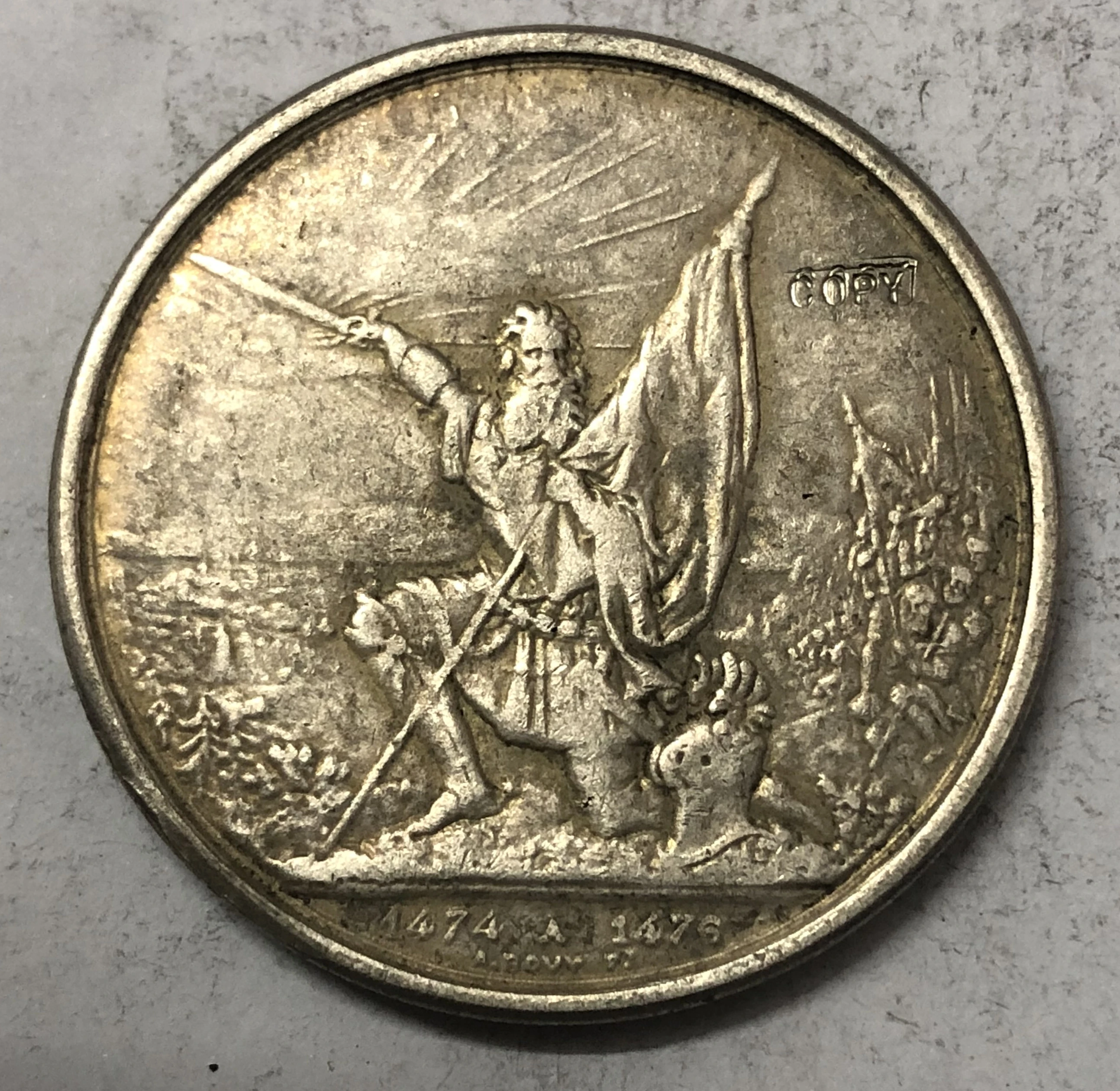 

1874 Switzerland 5 Francs (Shooting Festival) Silver Plated Copy Coin