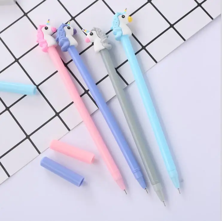 

30pcs/lot Kawaii Unicorn Gel pan School Office Party favor Supplies Gel Ink Signature Pen Unicorn Gift
