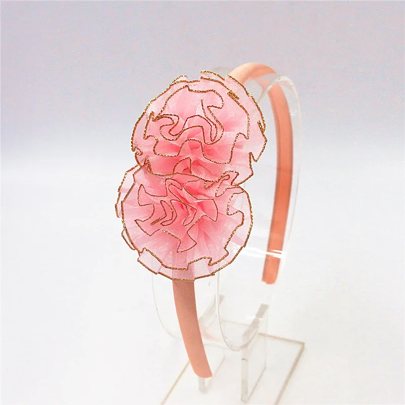 Милая шифоновая повязка для волос с цветами Пномпеня девочек милые шелковые