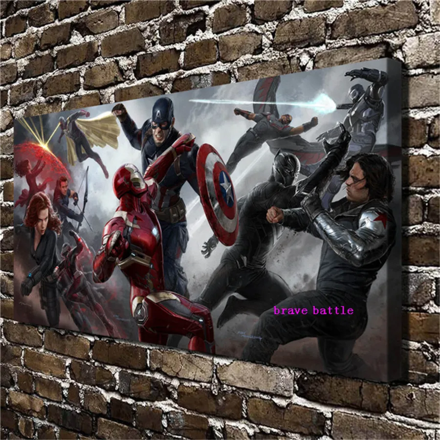 Капитан Америка чудеса 1 панель украшение на стену живопись маслом плакат Холст