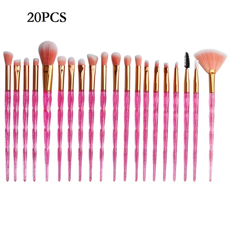 20PCS 12/20/22 шт. кисти для макияжа кисть для растушевки карандаша основа тени для век кисти для макияжа кисть для теней для век Eyeline щетка для бутылки щетки - Handle Color: 20PCS