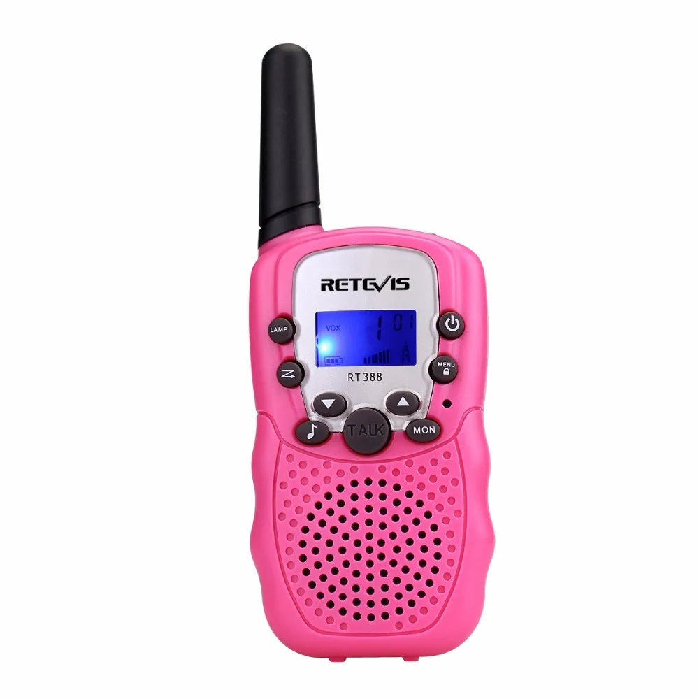 1 pc Retevis RT388 Mini Walkie Talkie Kids Radio 0.5W 8/22CH VOX Flashlight Handy Transceiver Gift Children Toy Radio J7027