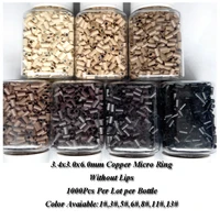 micro link black brown blonde micro bead ring link 1000pcs 3 4x3 0x6 0mm straight copper ring mini locks beads for i tip hair