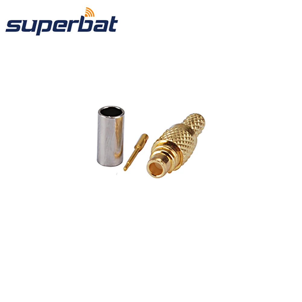 Прямая ОБЖИМНАЯ заглушка Superbat MMCX для коаксиального кабеля LMR100 RG316 RG174 RF