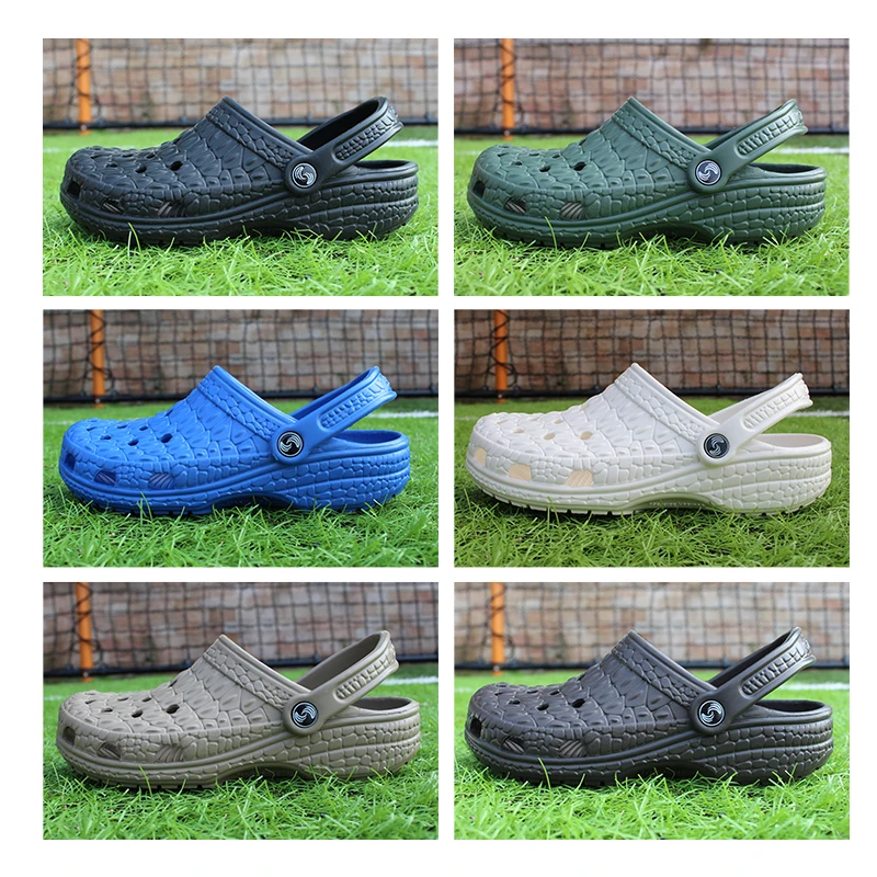 Повседневные мужские сабо без шнуровки водонепроницаемая обувь классические