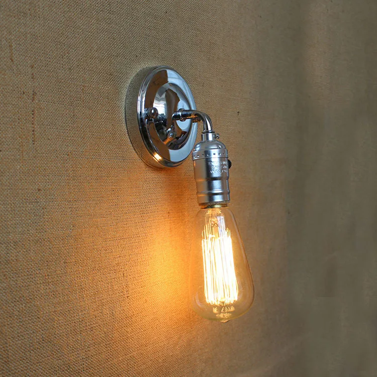 American rural modern Edison light bulb retro single-headed corridor living room mini decoration simple wall lamp free shipping | Лампы и