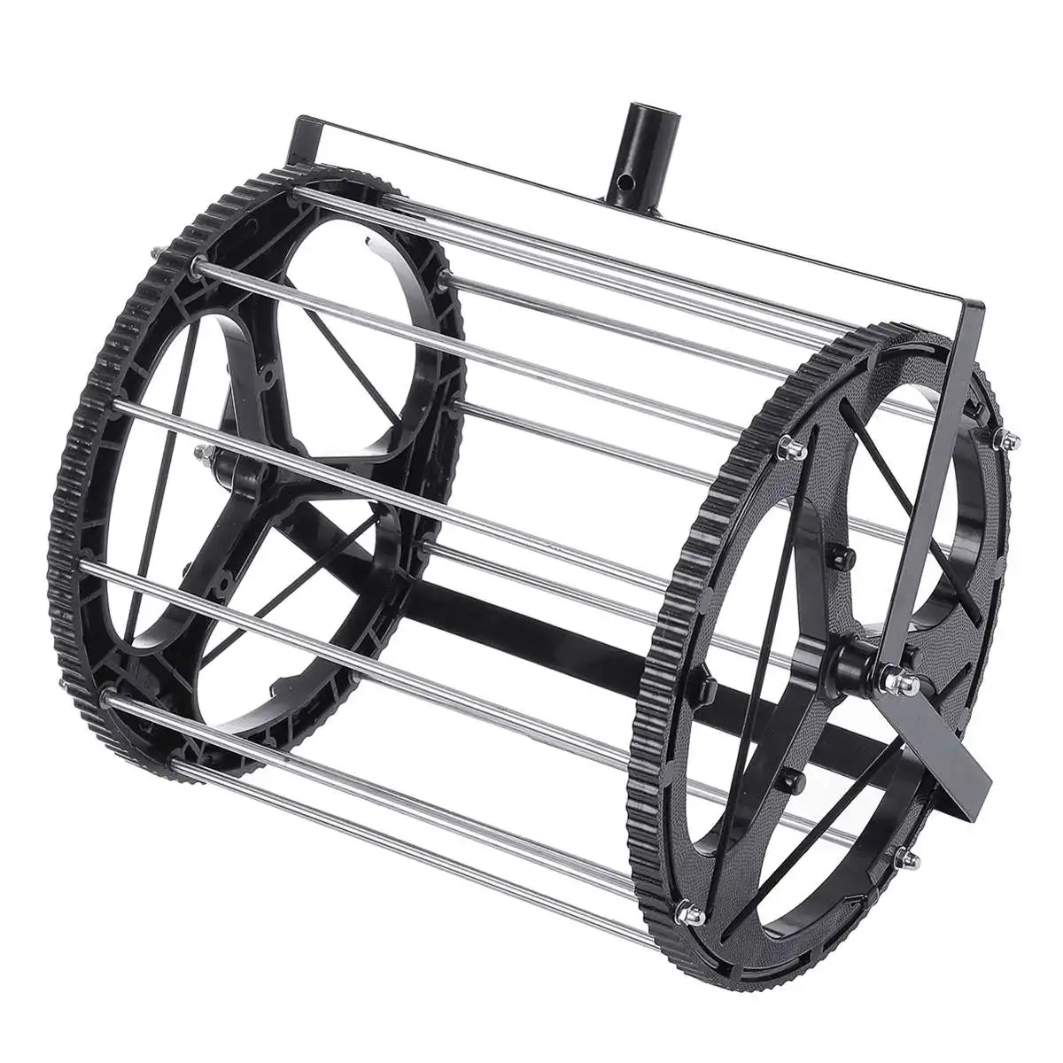 Black Tennis Golf Ball Picker Stainless Steel Picking Machine Basket Sport Baseball Pick Up Hopper Tennis Golf Rod Accessories