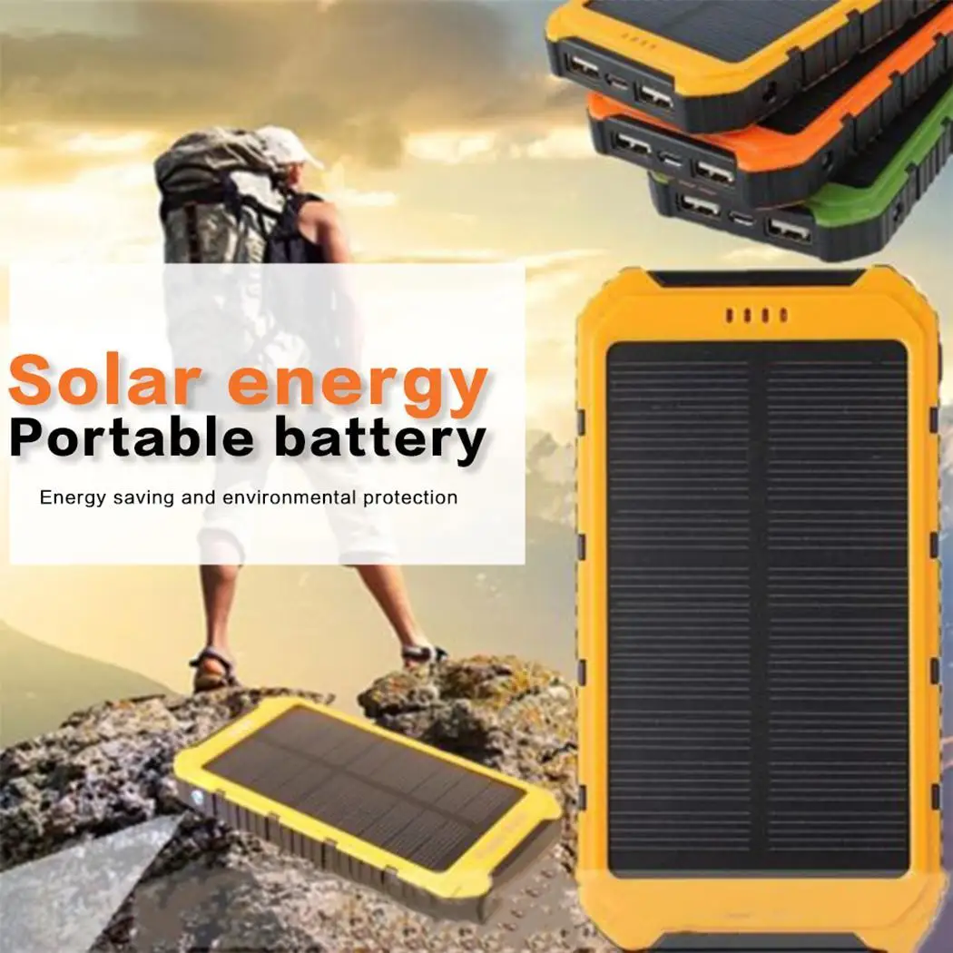 15000 mAh Солнечный Банк Силы Солнечное зарядное устройство Внешняя батарея