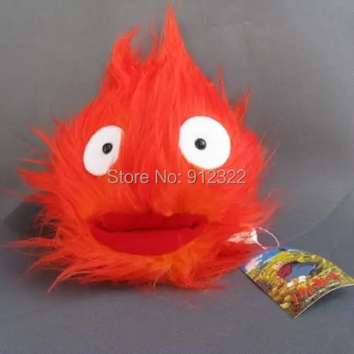 Движущийся замок Howl из фильма Демон кальцифер плюшевая игрушка с пламенем