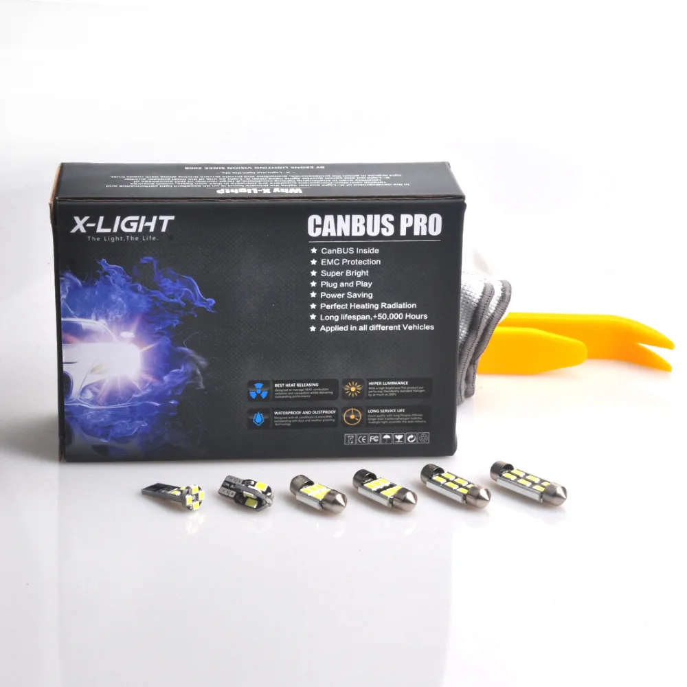 13pcs Xenon White Premium Full Interior LED Map Light Kit for VW Volkswagen Scirocco 3 3R WITH Installation Tools EMC Protection |