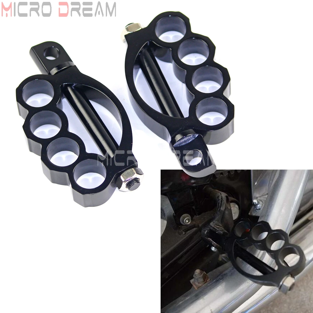 

1 Pair Motorcycle Knuckle Footpeg Footrest For Harley Sportster XL 883 1200 Dyna Touring Softail Fat Boy Male Mount Foot Peg