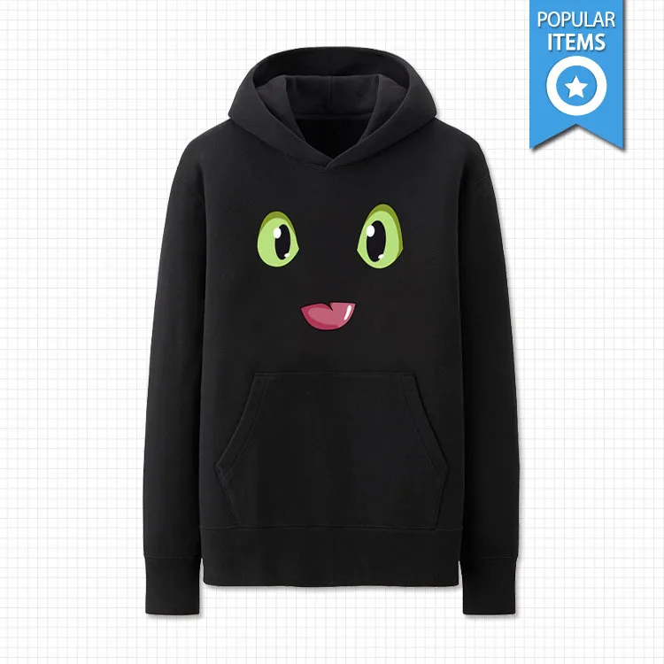 

How to Train Your Dragon nightfury Black anime Long Sleeves cos Casual Cotton Hoodies jacket Cosplay Costume