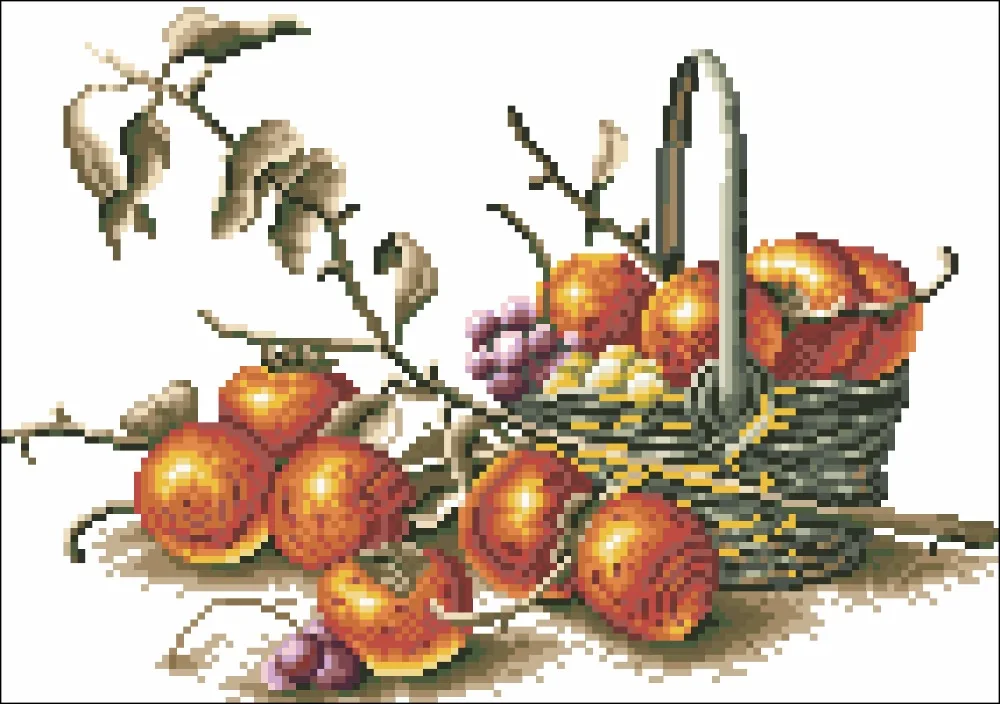 

Needlework 11CT 14CT 16CT 18CT Cross Stitch, DIY Count Cross Stitch, Embroidery Set, A basket of fruit