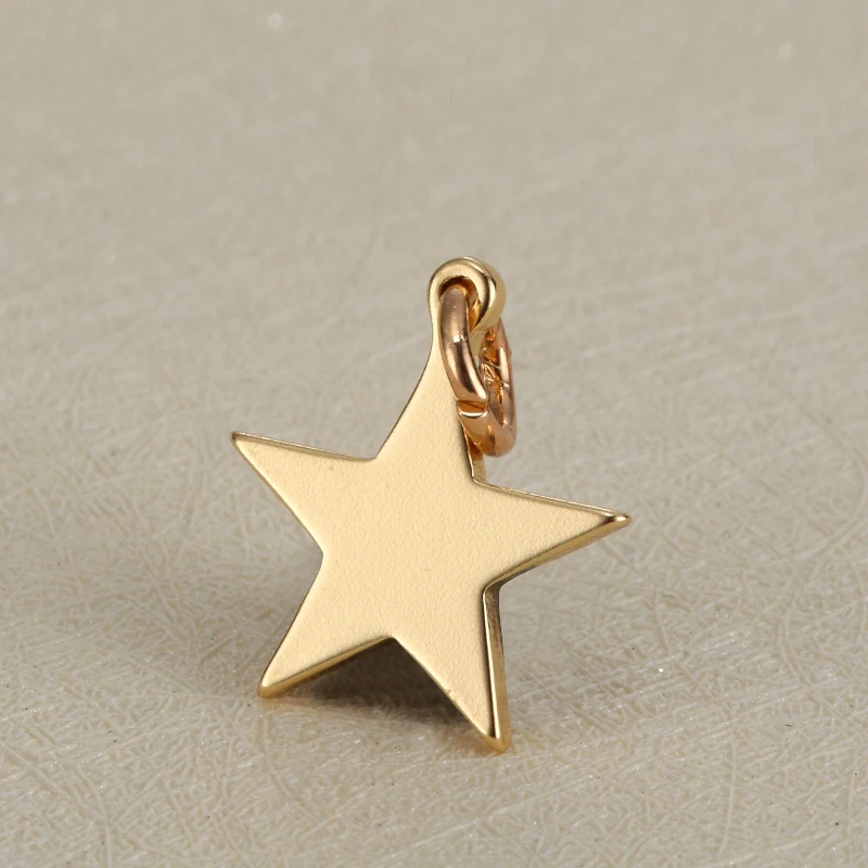 15 мм индивидуальная Звездная бирка из нержавеющей стали Очаровательная лазерная