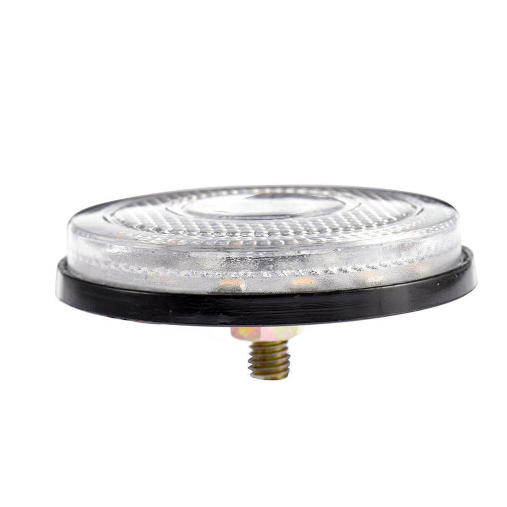 Clear Lens 2 шт 2,3" 12 V 24LED круглой Боковой габаритный фонарь сигнала поворота Стоп-сигнал вспышка Предупреждение светильник желтый дым прозрачные линзы желтого и красного светильник Цвет - Испускаемый цвет: Clear Lens