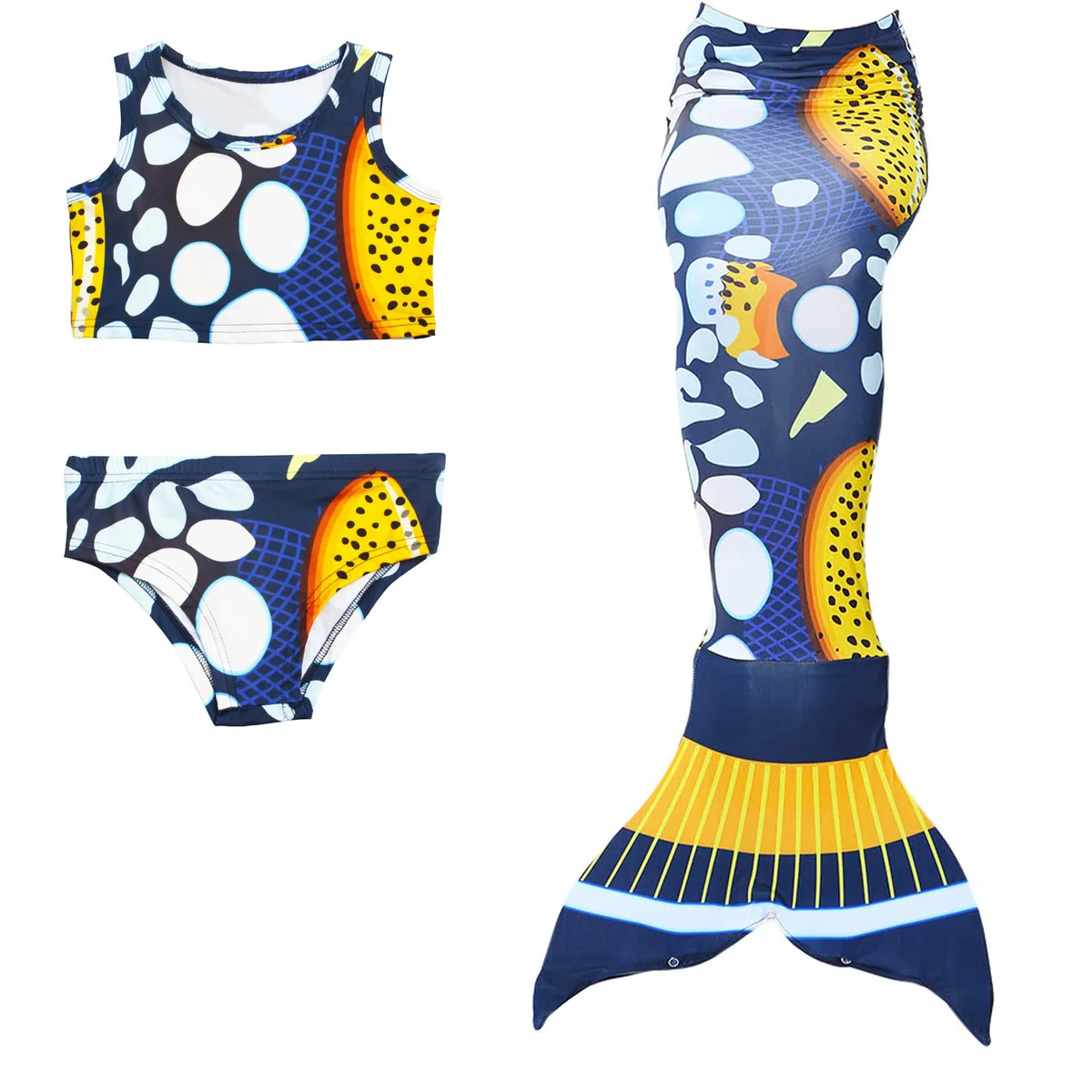3 шт./компл. детский купальник с хвостом Русалочки купальники для девочек